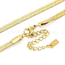 Ion Plating(IP) 304 Stainless Steel Snake Chain Necklaces for Women&nbsp;NJEW-A025-01A-G
