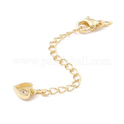 Brass Micro Pave Cubic Zirconia Chain Extender&nbsp;KK-C238-03G