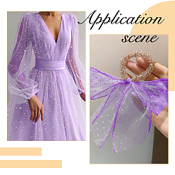 Polyester Mesh Lace Fabric&nbsp;DIY-WH0504-430C
