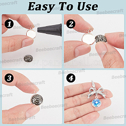 40Pcs 2 Styles 304 Stainless Steel Pendant Cabochon Settings&nbsp;STAS-BBC0010-69