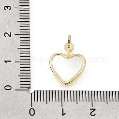 Brass Micro Pave Clear Cubic Zirconia Pendants&nbsp;CU-CBAF50C-13G