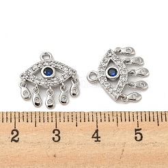 Brass Micro Pave Cubic Zirconia Pendants&nbsp;KK-P250-40P