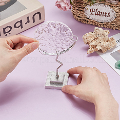 Moon Shaped Alloy Crystal Ball Holder&nbsp;PALLOY-WH0816-007S
