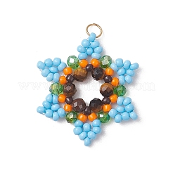 Glass Seed Beaded Pendants&nbsp;PALLOY-MZ01241