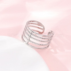 304 Stainless Steel Cuff Open Rings&nbsp;RJEW-P191-17P