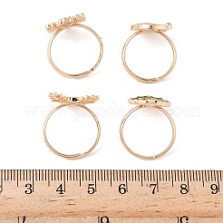 Christmas Themes Alloy with Enamel Adjustable Finger Rings&nbsp;RJEW-Z108-01G