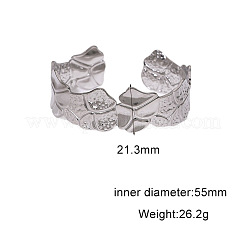 Textured 304 Stainless Steel Cuff Bangles for Women&nbsp;FS-WG3DC78-02