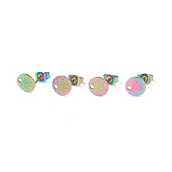 Ion Plating(IP)  304 Stainless Steel Ear Stud Findings&nbsp;STAS-O119-15B-M