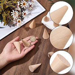 10Pcs Natural Wood Ring Displays&nbsp;RDIS-SC0001-06
