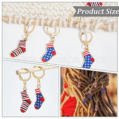 Alloy Enamel Socks Charm Locking Stitch Markers&nbsp;HJEW-PH01673