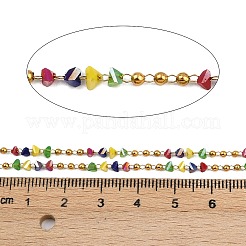 304 Stainless Steel Handmade Beaded Chains&nbsp;CHS-P022-02G-04