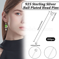 200Pcs Brass Ball Head Pins&nbsp;FIND-BBC0015-90A