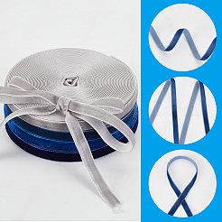 4 Rolls 4 Colors Single Face Velvet Ribbons&nbsp;SRIB-AR0001-18