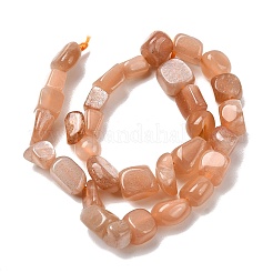 Natural Peach Moonstone Beads Strands&nbsp;G-P601-A19-02