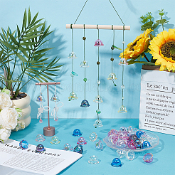 60Pcs Transparent Acrylic Bead Caps&nbsp;OACR-NB0001-55A