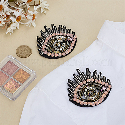 2Pcs Eye Cloth Lapel Brooches for Backpack Clothes&nbsp;JEWB-FG0001-57