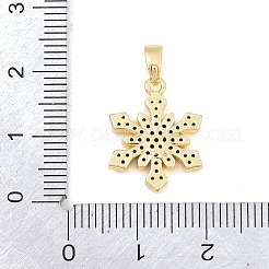Brass Micro Pave Clear Cubic Zirconia Pendants&nbsp;CU-CBA9B49-02B-G