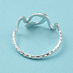 304 Stainless Steel Snake Wrap Open Cuff Ring&nbsp;RJEW-T023-82S