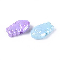 UV Plating Opaque Acrylic Beads&nbsp;OACR-T028-77