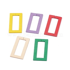 Spray Painted Wood Linking Rings&nbsp;WOOD-T010-15