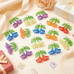 50Pcs 5 Colors Transparent Acrylic Pendants&nbsp;PALLOY-SZ00070