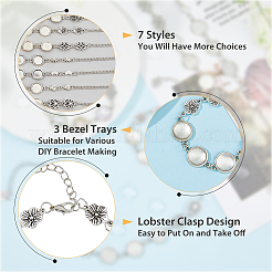DIY Blank Domen Cameo Photo Link Bracelet Making Kit&nbsp;DIY-FH0005-93