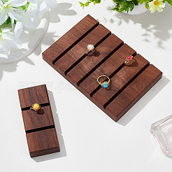 2-Slot Walnut Wood Ring Displays&nbsp;RDIS-WH0001-32A