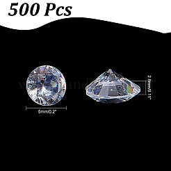 500Pcs Cubic Zirconia Cabochons&nbsp;ZIRC-PH0001-40