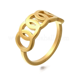 Hollow Ring 304 Stainless Steel Finger Ring for Women&nbsp;RJEW-L126-18B-G
