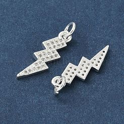 Brass Micro Pave Cubic Zirconia Pendants&nbsp;ZIRC-G163-09S