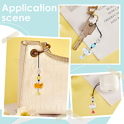 6Pcs 6 Style Alloy Enamel Pendant Decorations&nbsp;HJEW-WR00045