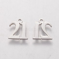 Tarnish Resistant 201 Stainless Steel Charms&nbsp;STAS-Q201-T410