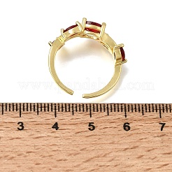 Brass Micro Pave Cubic Zirconia Cuff Open Rings&nbsp;CU-CBA108A-13G-05
