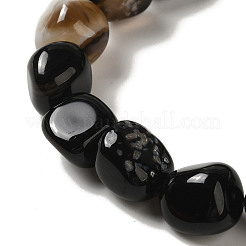 Natural Black Agate Beads Strands&nbsp;G-NH0017-B04-02