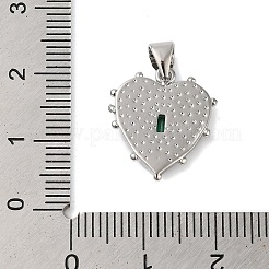 Rack Plating Brass & Cubic Zirconia Shell Pendants&nbsp;KK-S372-17P