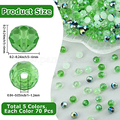 350Pcs 5 Colors Electroplate Glass Beads&nbsp;EGLA-SC0001-59