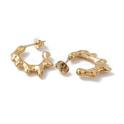 Ion Plating(IP) 304 Stainless Steel Melting Dripping Stud Earrings&nbsp;EJEW-E199-08G
