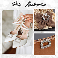 8Pcs 4 Styles Detachable Alloy Rhinestone Shoe Buckle Clips&nbsp;FIND-PH0021-57