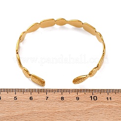 304 Stainless Steel Cuff Bangles for Women&nbsp;BJEW-F491-01G-02