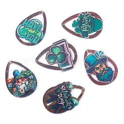 6Pcs 6 Styles Printed Acrylic Pendants&nbsp;OACR-TA0005-06