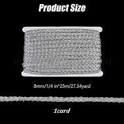 Braided Polyester Lace Ribbons&nbsp;SRIB-DR0001-03B