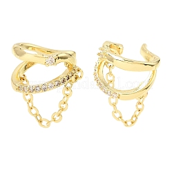 Brass Micro Pave Cubic Zirconia Cuff Earrings for Women&nbsp;CU-CBAE7DF-27G