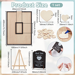 Rectangle Wood & Acrylic Wedding Guest Guestbook&nbsp;OFST-WA0001-07