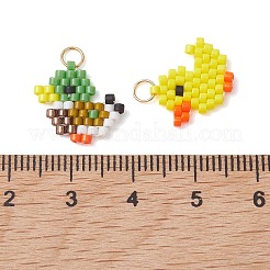 5Pcs Glass Seed Beaded Pendants&nbsp;PALLOY-MZ01293