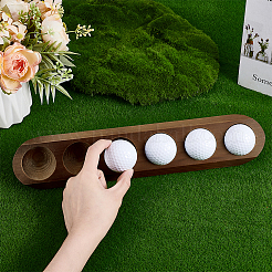2Pcs 6-Hole Pine Wood Wall Mounted Golf Ball Organizer Stands&nbsp;AJEW-PH0006-80