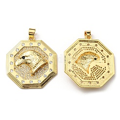 Brass with Cubic Zirconia Pendants&nbsp;KK-K341-36G
