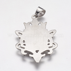 Non-Tarnish 304 Stainless Steel Big Badge Pendants&nbsp;STAS-K171-28P