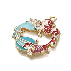 Alloy Enamel Pendants&nbsp;ENAM-S021-01G-C