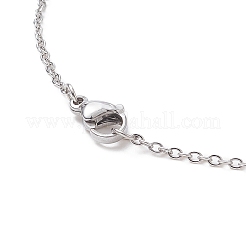 201 Stainless Steel Cloud with Glass Tassel Pendant Necklace for Women &nbsp;NJEW-JN04274