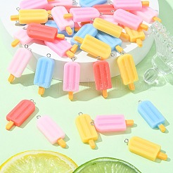 40Pcs 5 Colors Opaque Resin Pendants&nbsp;RESI-CJ0002-99